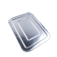 Extra große 4900ml Einweg-Aluminiumfolien-Backform rechteckig mit Folienabdeckung, halbe Größe, für Dampfgarer