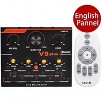 Fabrik-Großhandel V9 Plus Live-Podcast-Studio Aufnahme-Audio-Interface Karaoke Live-Stream Broadcast USB-Soundkarte Extern