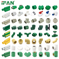 Tuyaux et raccords PPR IFAN, tous types, système d'alimentation en eau, 20-110 mm, raccords de tuyaux d'eau PPR OEM