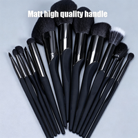 Set Kuas Makeup Profesional Berkualitas Tinggi, Eksklusif, Custom Private Label Hitam 13 Buah, Foundation 500