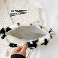 Sac à bandoulière classique pour femme, motif léopard, sac fourre-tout en fausse fourrure, sacs à main en peluche pour femme, sac bandoulière d'hiver pour femme