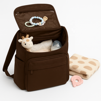 Sac à langer imperméable pour bébé, nouveauté personnalisée, sac à dos de voyage pour maman avec matelas à langer et sangles pour poussette