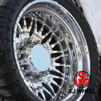 Rines SJ Forjados Personalizados para Camionetas y Vehículos Pesados, Pulidos, en Medidas 20/22/24/26/28/30*8.25J, para Ford F250 F350 Silverado