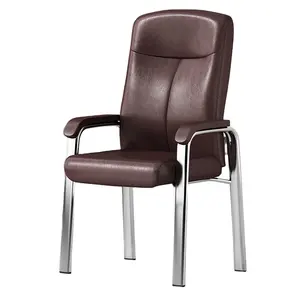 wholesale hot selling computer chair arm rest office chair leather visitor conference chair with metal legs