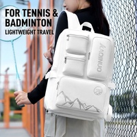 Sac à dos de sport multifonctionnel unisexe pour badminton, respirant, imperméable, avec compartiment à chaussures à coussin d'air