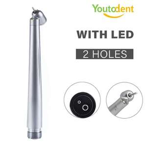 Manipolo Dentale LED ad Alta Velocità 45 Gradi Turbina Chirurgica ad Aria in Acciaio Inox 4 Fori Compatibile con Punte Dentali Manuali - Product Image 2