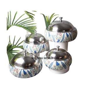 Ensemble de quatre autocollants en bois pour hotpot, design personnalisé, fait main, casserole classique, élégante, design de créateur, hotpot en métal - Product Image 1