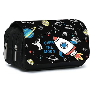 Không Gian Hộp Bút Phi Hành Gia Công Suất Lớn Túi Bút Đôi Dây Kéo Với Ngăn Cho Phụ Nữ Người Đàn Ông Không Gian Bút Chì Trường Hợp - Product Image 2