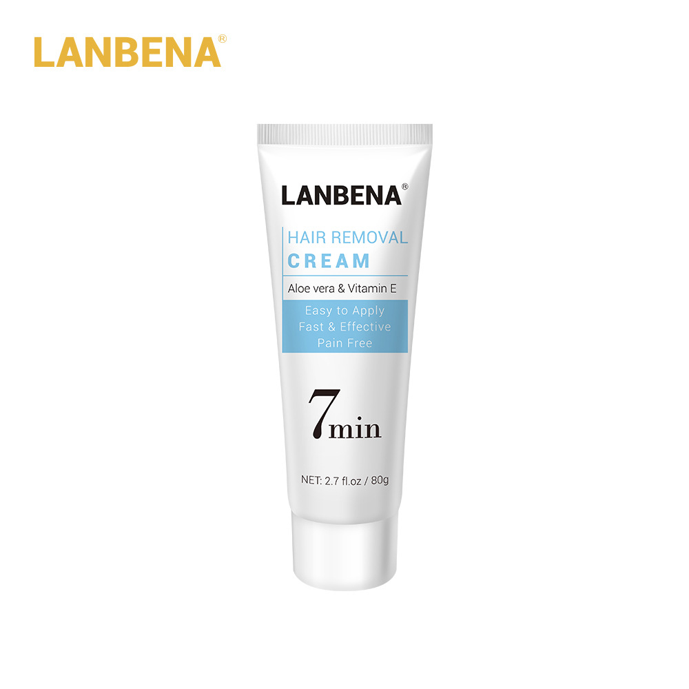 Lanbena, нежно удаляет волосы, дневной ингибитор роста волос, крем для удаления волос