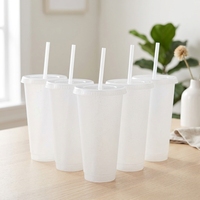 Gobelet de voyage réutilisable en plastique 24oz, compatible lave-vaisselle, avec revêtement, idéal pour les fêtes, anniversaires et festivals