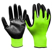 Guantes de Trabajo de Seguridad Recubiertos de Nitrilo Ligeros con Logotipo Personalizado, Resistentes al Desgaste, Flexibles y con Protección para las Manos