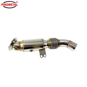 Ukuran kustom 3.5 ''SS Turbo baja tahan karat Downpipe untuk B58 BMW M140i M240i 340i 440i 540i 740i Series - Product Image 5