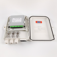 Scatola di Distribuzione FTTH 3 Ingressi 8 Uscite, Splitter PLC 1*8, Scatola di Distribuzione Fibra Ottica 8 Porte FTTH NAP per Telecomunicazioni Esterne