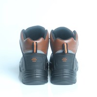 Bottes industrielles en cuir véritable avec embout en acier, antistatiques, imperméables, chaussures de sécurité durables pour hommes, vente en gros d'usine