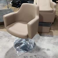 Equipo de Peluquería, Silla de Salón de Cuero Marrón para Barbería, Muebles de Estilismo, Sillas de Barbero para Estilistas de Belleza