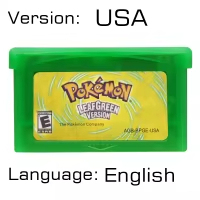 GBA ゲーム 32ビット ビデオゲーム カートリッジ ポケモンシリーズ コンソールカード ルビー ファイアレッド サファイア エメラルド リーフグリーン USAバージョン GBA NDS用 - Product Image 3