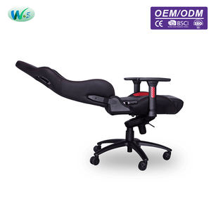 Chaise de jeu de course moderne en cuir noir premium, pivotante et réglable en hauteur avec repose-pieds massant <span class=keywords><strong>pour</strong></span> joueurs WS2289 - Product Image 2