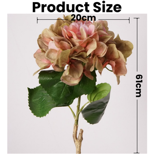 Hortensias Artificiales de Tela de Seda de Alta Calidad al por Mayor, Flores de Hortensia Azules de 61 cm de Largo para Decoración de Bodas - Product Image 2