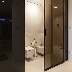 Phật sơn hiển thị trường hợp 80x210 nội thất cửa túi với đóng êm ẩn trượt theo dõi cho nhà vệ sinh đối tượng thủy tinh phân vùng trang trí nội thất - Product Image 2