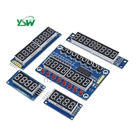 TM1637 4 Tampilan Tombol MAX7219 Tabung LED Digital 8-Bit 74HC595 Tm1638 Modul Tampilan Tombol untuk Arduino