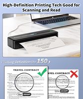 Phomemo M832 300dpi Mini Printer Portabel Nirkabel Thermal untuk Gambar, Label, Stiker Ponsel, Printer Mobile untuk Kantor Kecil
