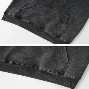 เสื้อฮู้ดสีพื้นสำหรับผู้ชาย, เสื้อสเวตเตอร์สีทึบทรงโอเวอร์ไซส์สำหรับฤดูหนาว - Product Image 1