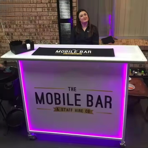 Fantástica y Popular Mesa de <span class=keywords><strong>Bar</strong></span> Portátil con Iluminación LED Blanca, Muebles de Discoteca, Mesa de <span class=keywords><strong>Bar</strong></span> Plegable Portátil - Product Image 1