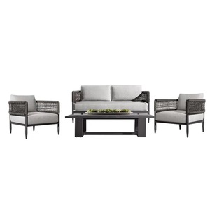 Garden Rope Set Courtyard <b>Rattan</b> <b>Outdoor</b> Furniture with Cushion Patio Couch Sectional <b>Outdoor</b> Set - Product Image 6