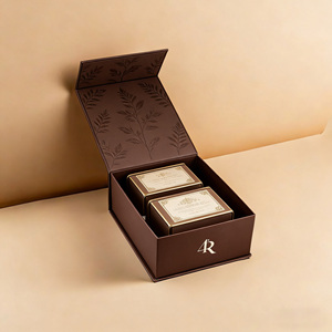 Luxury Custom Logo Black <b>Magnetic</b> Gift Paper <b>Box</b> Recyclable Folding Hard Rigid Packaging Boxes With Magnet Lid - Product Image 1