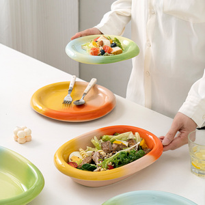 จานเสิร์ฟเซรามิกสำหรับสลัด ของหวาน หรืออาหารสำหรับงานเลี้ยง - Product Image 2
