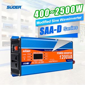 Inversor de Onda Sinusoidal Modificada Suoer SAA-D1200AF de 12v a 220v con Cargador de CA/Cargador de Batería/Función UPS - Product Image 3