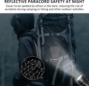 Cordons de parachute réfléchissants 550 Paracord 4 mm Type III à 7 brins pour le camping, la randonnée, la survie, la tente tactique, la pêche, la corde à <span class=keywords><strong>linge</strong></span>, le bricolage - Product Image 5