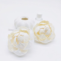 Diffuseur de parfum en roseau de haute qualité 6 cm 8 cm Fleurs de pivoine en bois de sola
