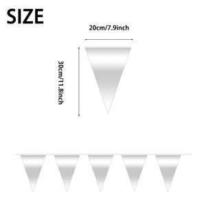 Guirnalda de Banderines Colgantes de Poliéster Plegable Impermeable Plateado Brillante de 32 Pies con Impresión Digital <span class=keywords><strong>para</strong></span> Recuerdos de Boda - Product Image 6