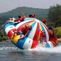 Bateau gonflable rotatif pour jeux aquatiques, jouets aquatiques gonflables, activité de jeu en plein air, Twister gonflable, bateaux disco rotatifs aquatiques