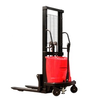 Gerbeur semi-électrique Muduo 2 tonnes avec fourches épaissies, moteur 220V, chariot élévateur à palettes, pneus pleins, centre de charge 1200mm