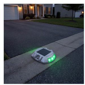 Marqueur de circulation réfléchissant en aluminium moulé IP68, clignotant, solaire, en forme de fer à cheval, pour la sécurité des parkings - Product Image 4