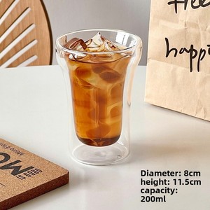 Tại gói cao thẩm mỹ hai lớp cốc thủy tinh trong suốt hộ gia đình nước giải khát cốc cà phê chịu nhiệt cao <span class=keywords><strong>Borosilicate</strong></span> cho - Product Image 6