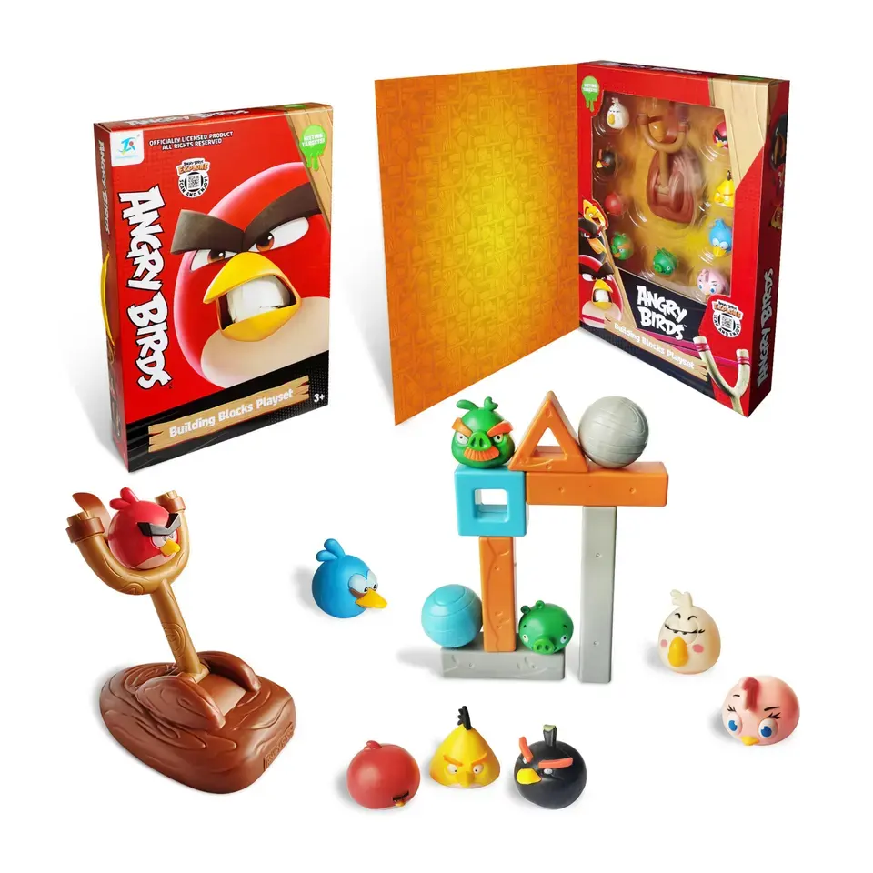 OEM ODM Angrys Figura Red Chuck Bomb Piggies Bird Toy Catapult Combo Espaço Building Block Table Game Toy