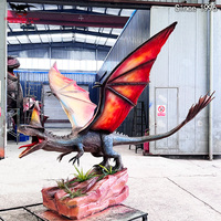 Modèle de dragon animatronique en métal pour parcs publics, centres commerciaux et aéroports