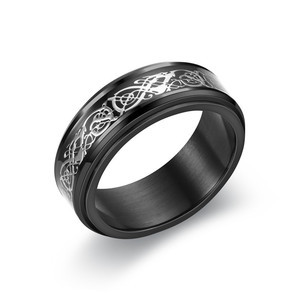 Classic Men Women Rotatable <strong>Spin</strong> Fidget Anxiety Finger <strong>Rings</strong> Silver Tungsten Stainless Steel Spinner <strong>Rings</strong> - Product Image 5