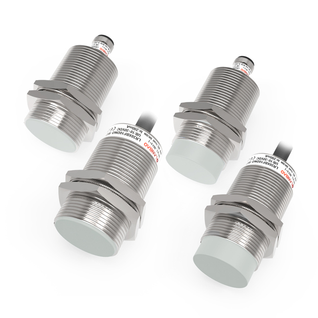 Lanbao 24V NPN PNP Long Distance Inductive Proximity Sensor M30 Stainless/ABS Housing 22mm Sensing Distance IP67 Protection