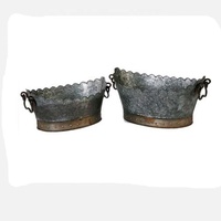 Grand pot intérieur et extérieur, jardinière carrée galvanisée noire, grand pot d'intérieur, jardinière carrée galvanisée blanche