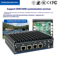 Yanling komputer kontrol industri N1141, Host Mini tanpa kipas J6412 Quad-core empat benang Celeron CPU tahan debu Firewall VPN