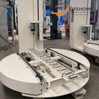 Machine d'emballage de palettes intelligente en ligne avec convoyeur, machine d'emballage automatique de palettes sous film étirable, prix d'usine