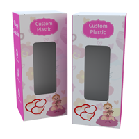 Boîtes d'emballage en plastique personnalisées pour sucette de bébé Boîte de papier biberon jetable pour biberon de bébé Boîtes en papier avec fenêtre