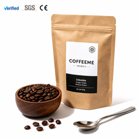 Sacs d'emballage pour café personnalisés professionnels, directement de l'usine, haute barrière, sachets à fond plat, sacs en plastique de qualité alimentaire pour poudre de café