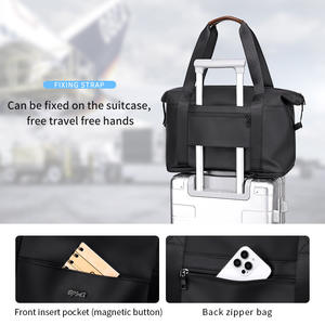 Tas Belanja Lipat Kain Nilon Hitam Tebal Berkualitas Tinggi, Ramah Lingkungan, dan Tahan Lama, Dapat Dikustomisasi Secara Grosir - Product Image 3