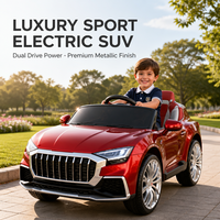 SUV électrique pour enfants, double transmission, finition métallique, deux places, véhicule en plastique, télécommande, pour les enfants de 5 à 10 ans