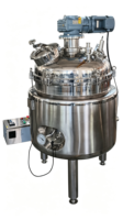 Cuve de mélange en acier inoxydable de 500 L avec agitateur et grattoir pour le mélange de sauces alimentaires industrielles et le chauffage uniforme